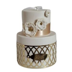 Hallmark Keepsake Ornament 2019 Wedding Cake I Do 2 Tiered Floral PORCELAIN